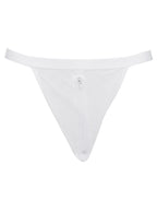 Amorable by Rimba - Doorzichtige string met ritssluiting - One Size - Wit