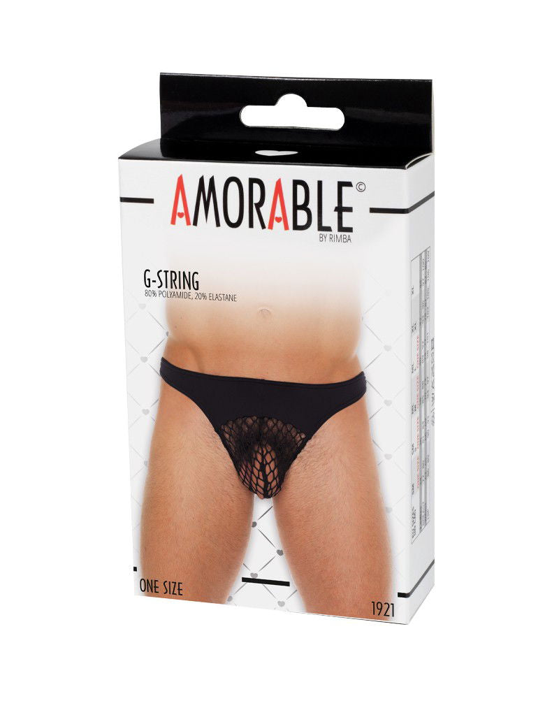 Amorable by Rimba - String met netstof - One Size - Zwart
