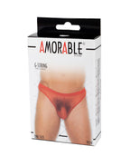 Amorable by Rimba - Doorzichtige string - One Size - Rood