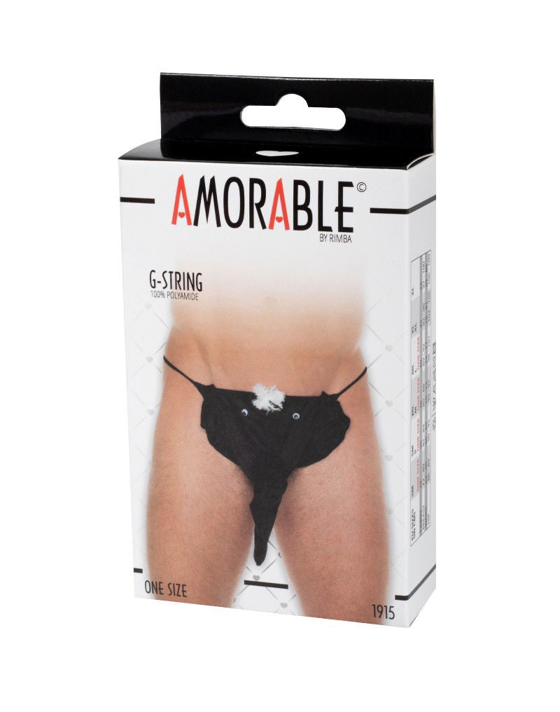 Amorable by Rimba - String met olifantenkop - One Size - Zwart