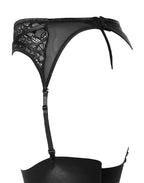 Amorable by Rimba - Jarretel met Slip en Kousen - One Size - Zwart