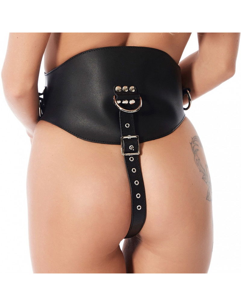 Rimba - Taille corset, compleet met riemen, ring en silicone dildo (3,5 x 13)
