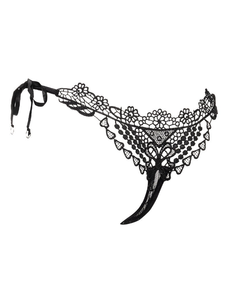 Amorable by Rimba - Tanga Slip - One Size - Zwart