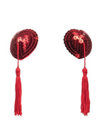 Amorable by Rimba - Tepel Bedekkers met Franjes - Rood