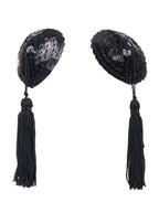 Amorable by Rimba - Tepel Bedekkers met Franjes - Zwart