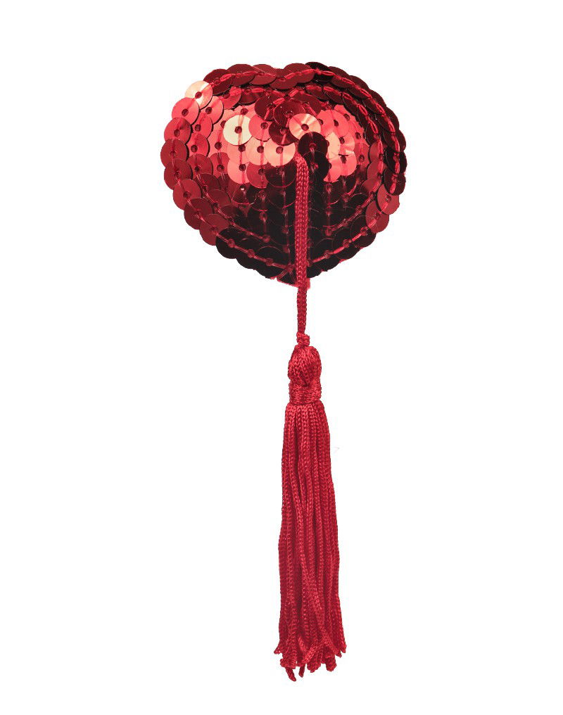 Amorable by Rimba - Tepel Bedekkers met Franjes - Rood