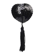 Amorable by Rimba - Tepel Bedekkers met Franjes - Zwart