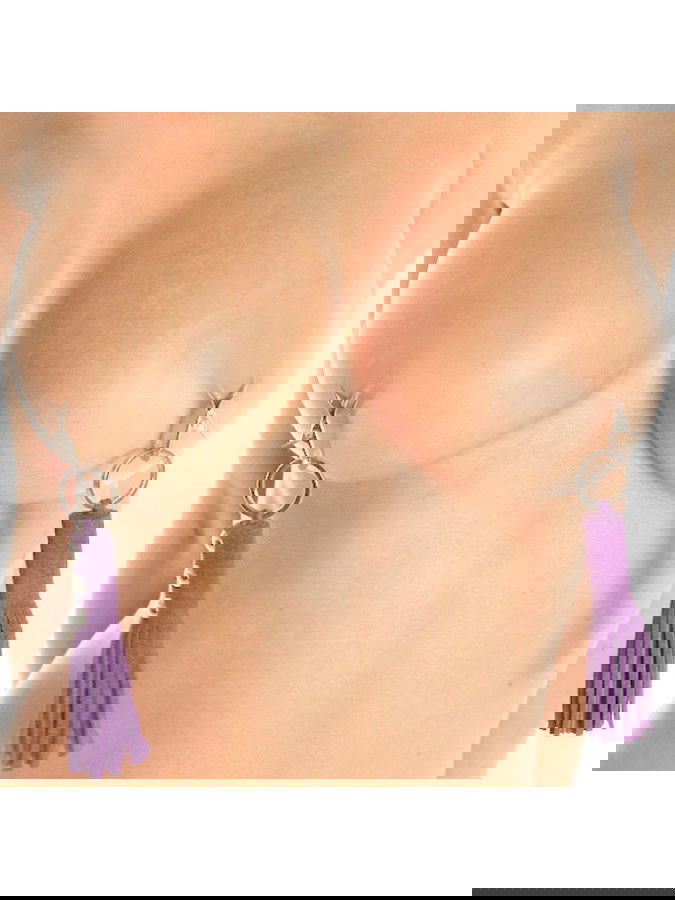 Rimba - Tepelklemmen met leder zweepjes