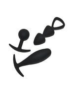 Rimba Toys - Basel - Set of Butt Plugs Maat M - Zwart