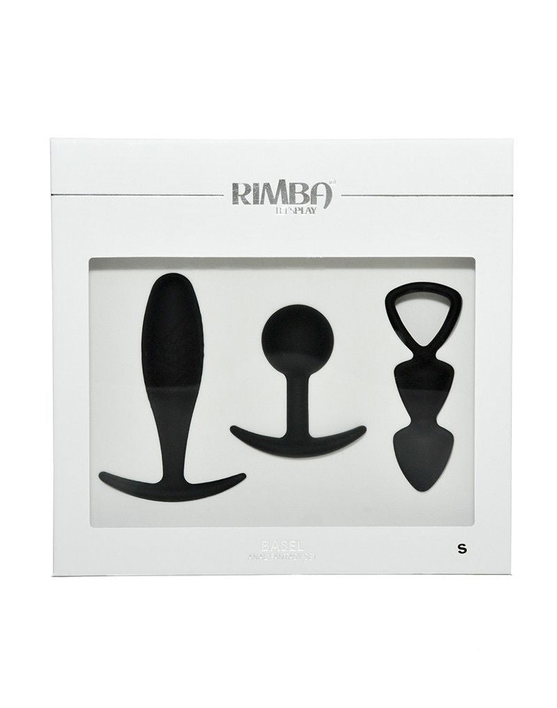 Rimba Toys - Basel - Set of Butt Plugs Maat S - Zwart