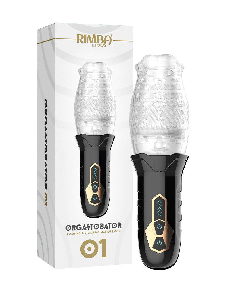 Rimba Toys - Orgastobator 01 - Mannelijke Masturbator - Zwart & Transparant