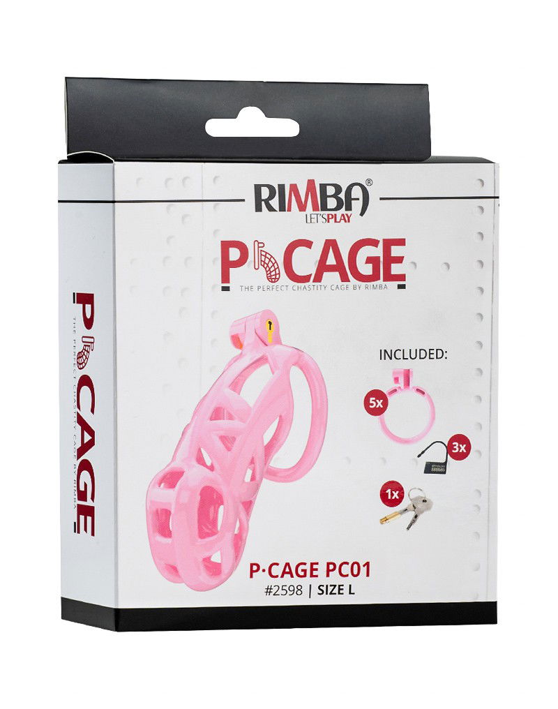 Rimba P-Cage - P-Cage PC01 - Peniskooi Maat L - Roze