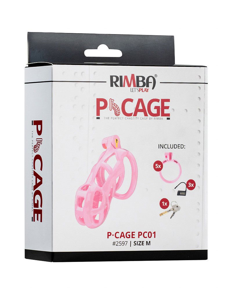 Rimba P-Cage - P-Cage PC01 - Peniskooi Maat M - Roze