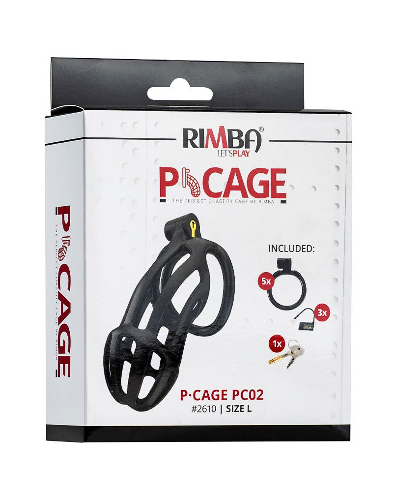 Rimba P-Cage - P-Cage PC02 - Peniskooi Maat L - Zwart
