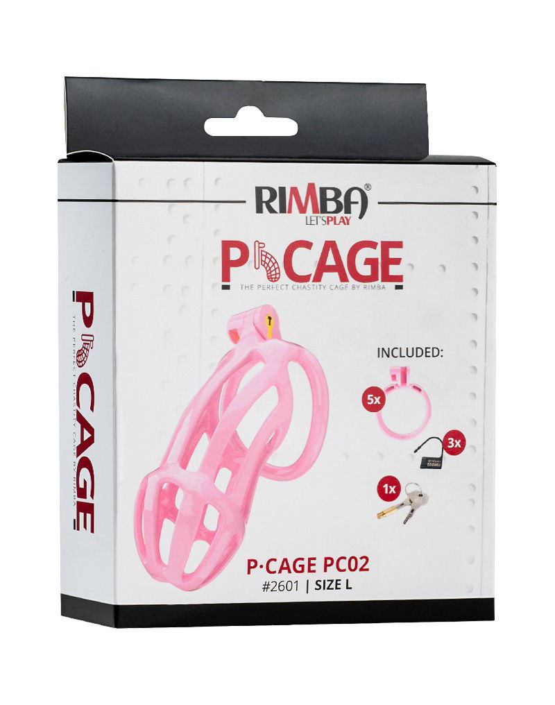 Rimba P-Cage - P-Cage PC02 - Peniskooi Maat L - Roze