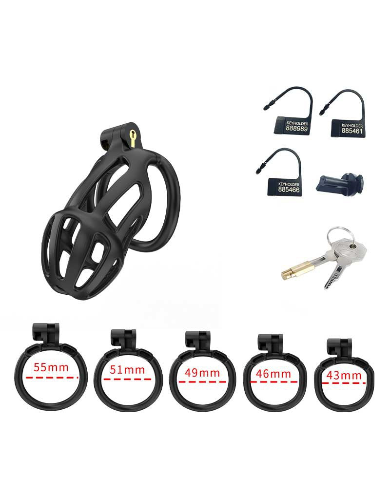 Rimba P-Cage - P-Cage PC02 - Peniskooi Maat S - Zwart