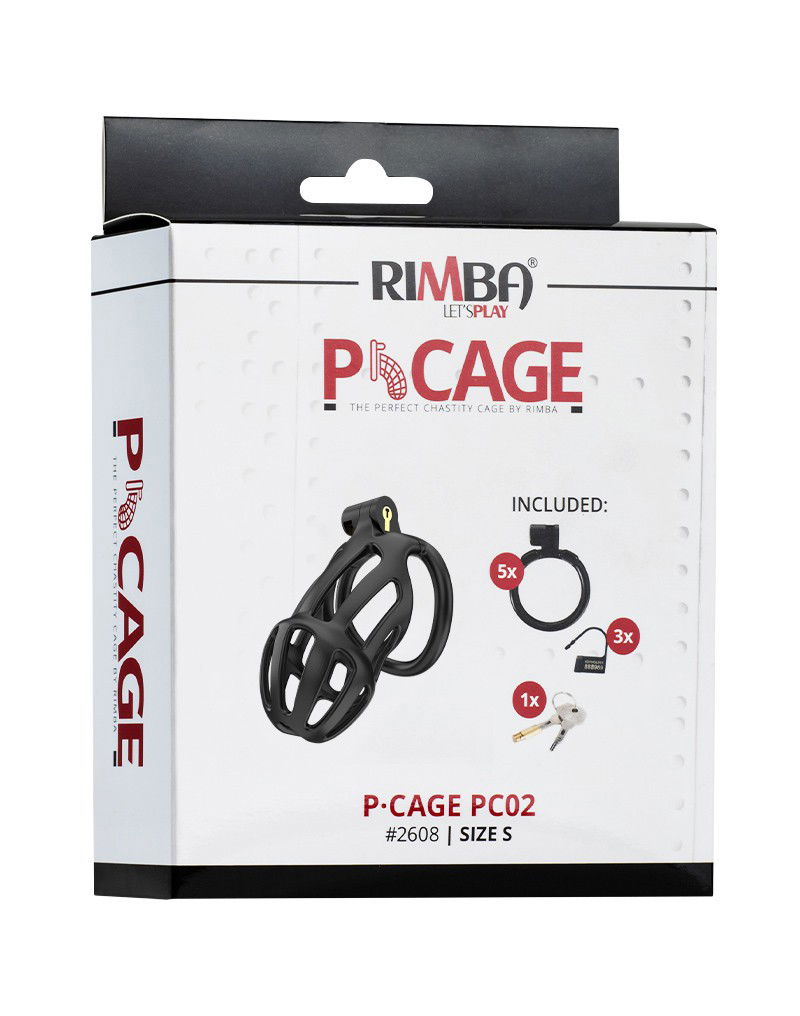 Rimba P-Cage - P-Cage PC02 - Peniskooi Maat S - Zwart