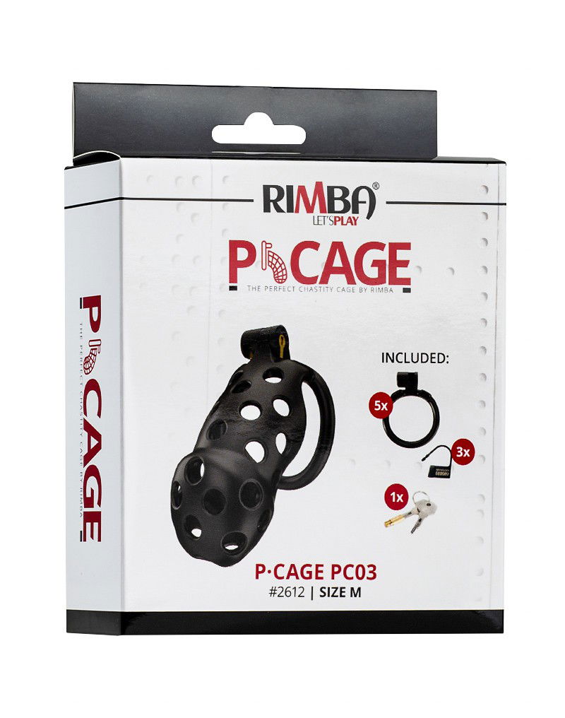 Rimba P-Cage - P-Cage PC03 - Peniskooi Maat M - Zwart