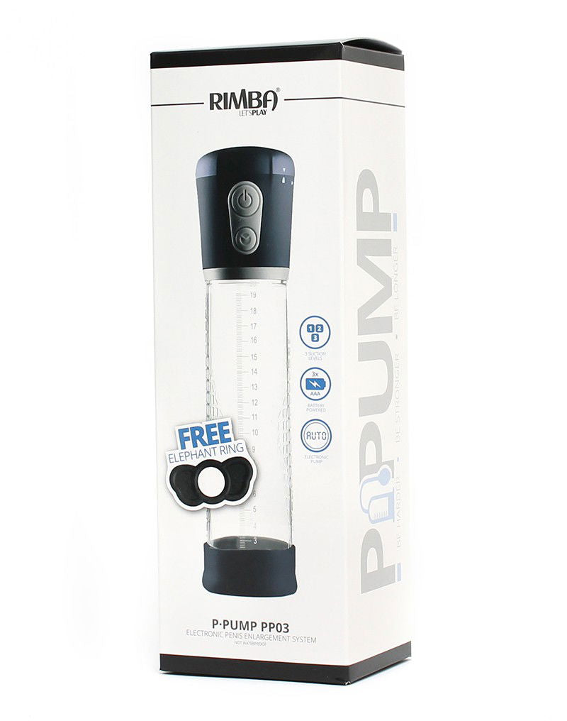 Rimba P-Pump - P-Pump PP03 - Op batterijen werkende penisvergroter - Zwart