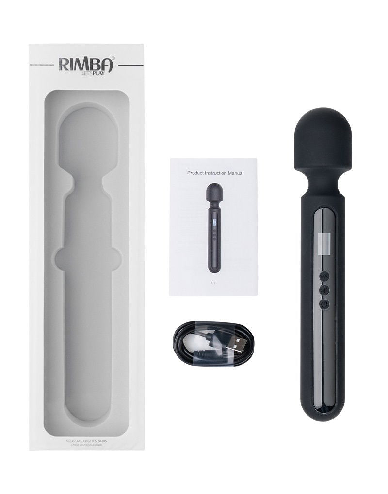 Rimba Toys - Sensual Nights SN05 - Grote Wand Massager - Zwart
