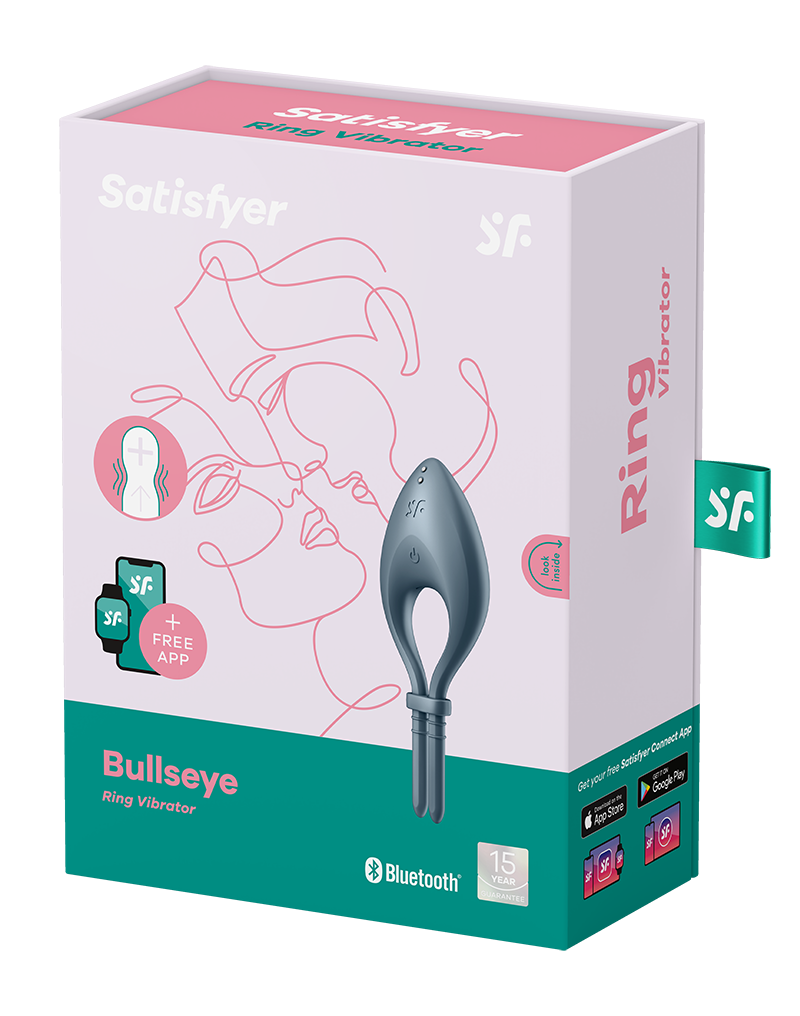 Satisfyer - Bullseye - Cockring Vibrator - Donkerblauw