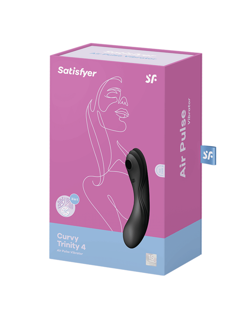 Satisfyer - Curvy Trinity 4 - 3-in-1 Vibrator - Zwart
