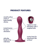 Satisfyer - Dubbele Bal-R - Rood