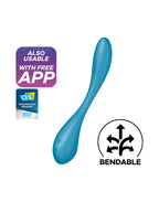 Satisfyer - G-Spot Flex 5+ - Flexibele G-Spot Vibrator (met App Control) - Blauw