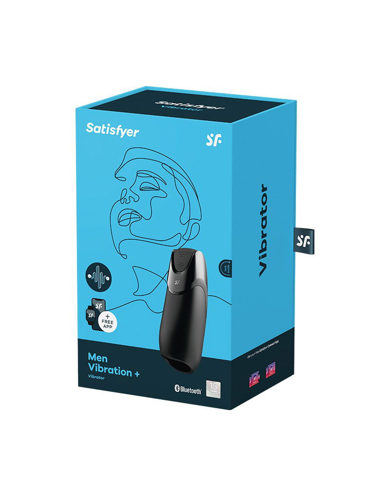 Satisfyer - Men Vibration+ (met App Control) - Masturbator - Zwart