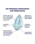 Satisfyer - Mission Control - Luchtdruk Vibrator - Blauw