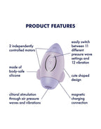 Satisfyer - Mission Control - Luchtdruk Vibrator - Paars