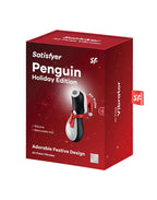 Satisfyer - Pinguïn Holiday Edition - Luchtdruk Stimulator - Zwart, Rood & Wit