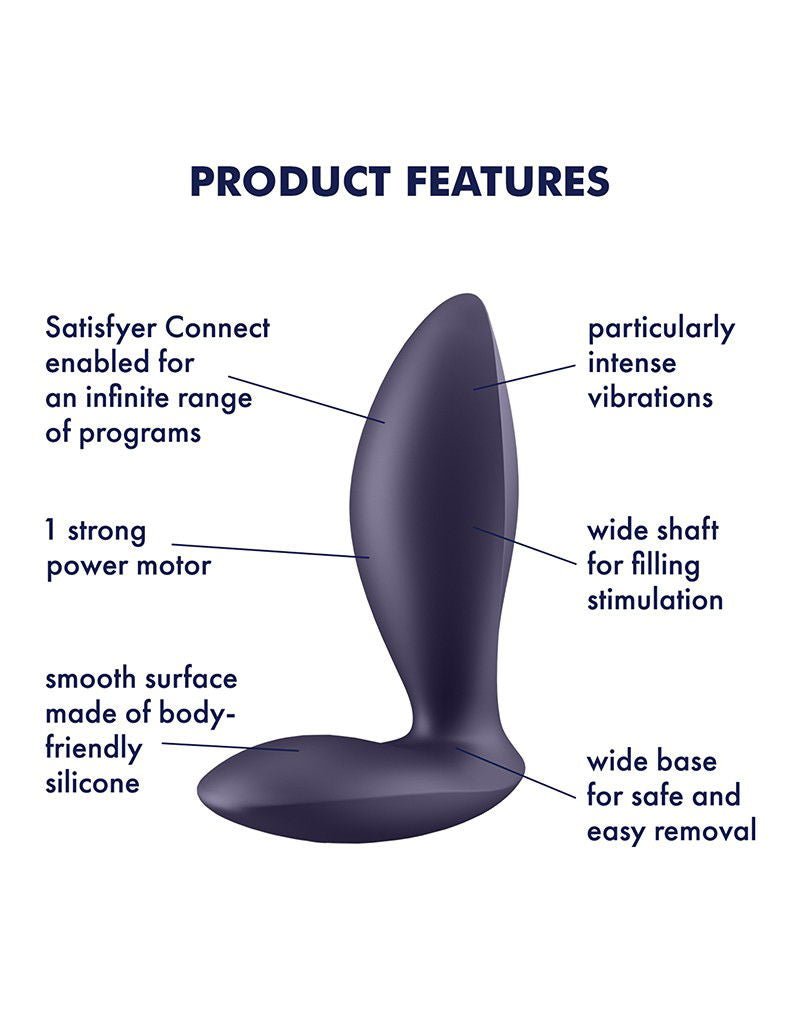 Satisfyer - Power Plug - Anale Vibrator (met App Control) - Paars