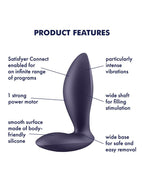 Satisfyer - Power Plug - Anale Vibrator (met App Control) - Paars