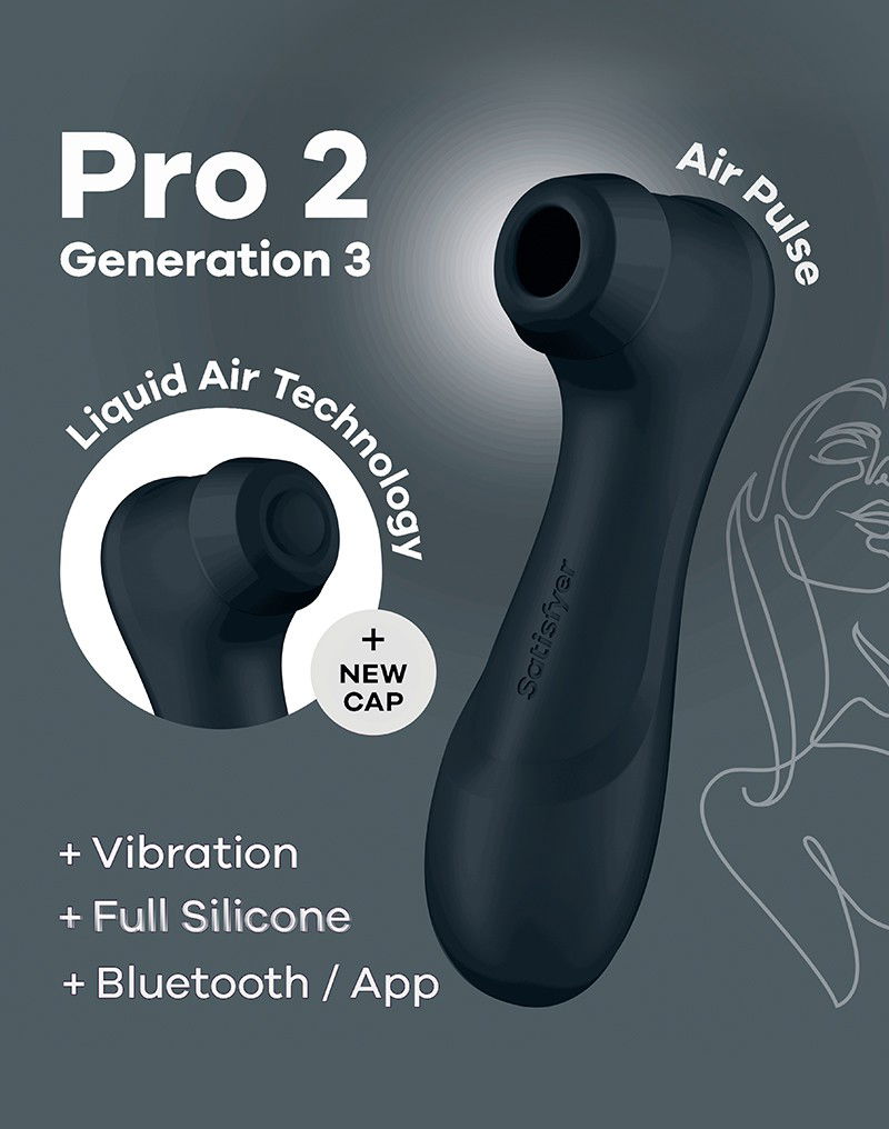 Satisfyer - Pro 2 Generation 3 - Luchtdruk Vibrator (met App Control) - Zwart