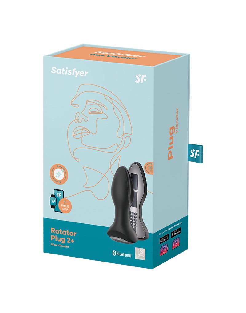 Satisfyer - Rotator Plug 2+ - Anale Vibrator - Zwart