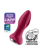 Satisfyer - Rotator Plug 2+ - Anale Vibrator - Rood