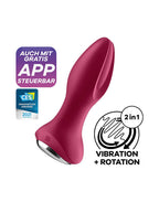 Satisfyer - Rotator Plug 2+ - Anale Vibrator - Rood