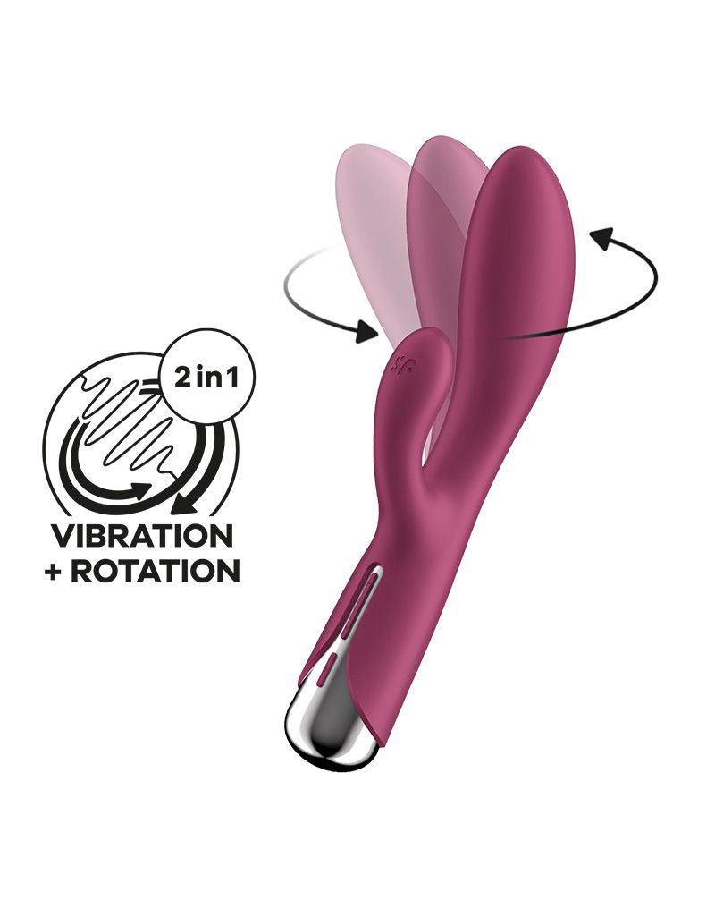 Satisfyer - Spinning Rabbit 1 - Rabbit Vibrator - Rood