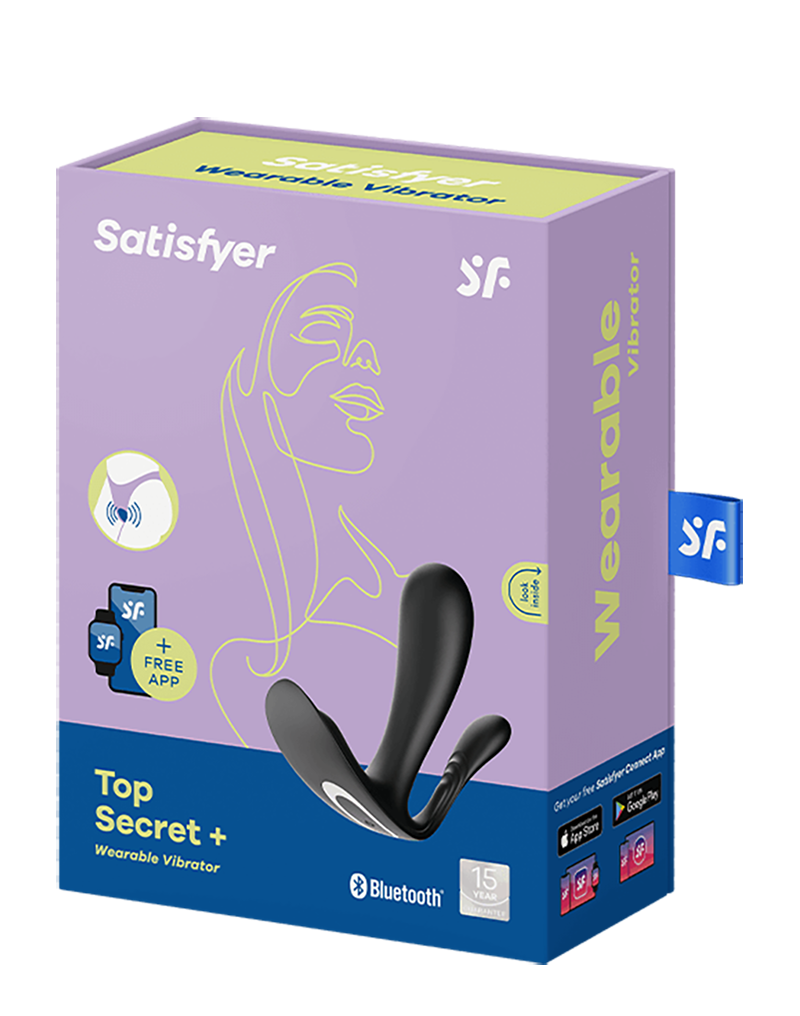 Satisfyer - Top Secret+ - Draagbare vibrator met anale stimulator - Zwart