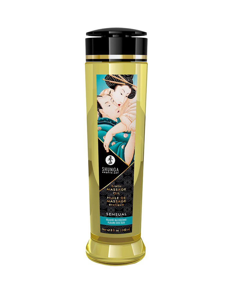 Shunga - Massage Olie - Sensual Island Flowers - 240 ml