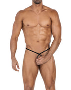 SP4NDEX by C4M - Gekruiste String - Zwart Cuir