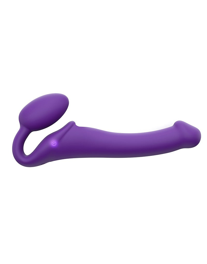 Strap-On-Me - Buigbare Strap-On Vibrator met Afstandsbediening Maat M - Paars