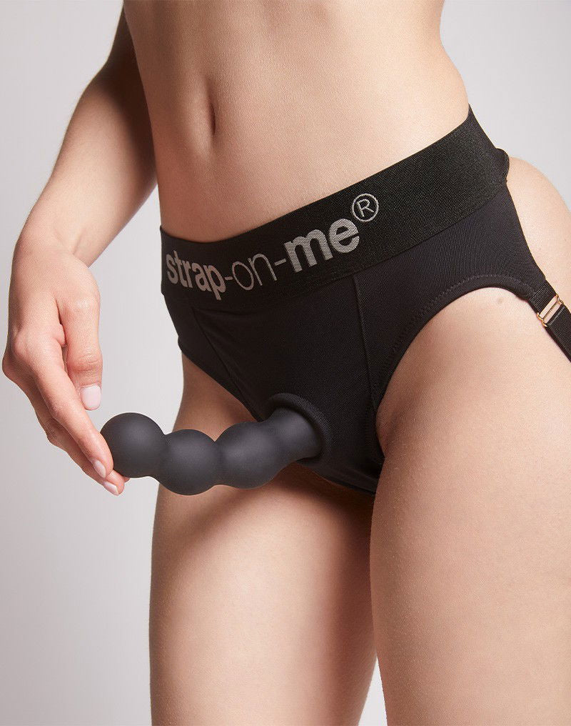 Strap-On-Me - Dildo Plug Balls Maat L - Zwart