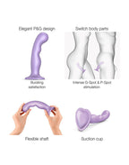 Strap-On-Me - Dildo Plug P&G Maat M - Metallic Lila