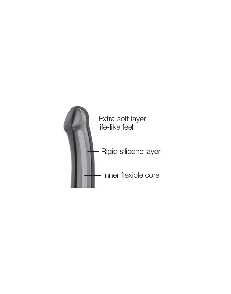 Strap-On-Me Dual Density Dildo Black XL