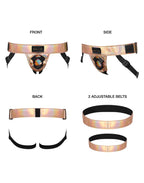 Strap-On-Me - Harness Curious - Strap-On Harnas One Size - Metallic Roségoud