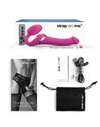 Strap-On-Me - Multi Orgasm - Strap-On Vibrator met Lik Stimulator Maat L - Roze