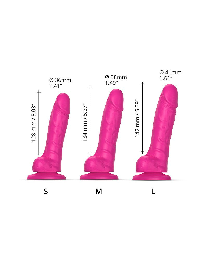 Strap-On-Me - Sliding Skin Realistic Dildo Maat L - Roze