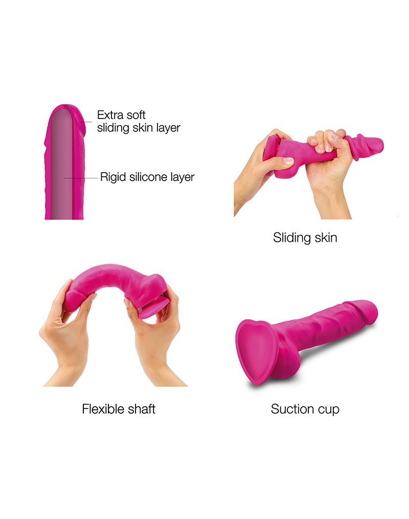 Strap-On-Me - Sliding Skin Realistische Dildo Maat M - Roze